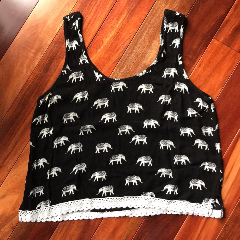 Navy Crop top